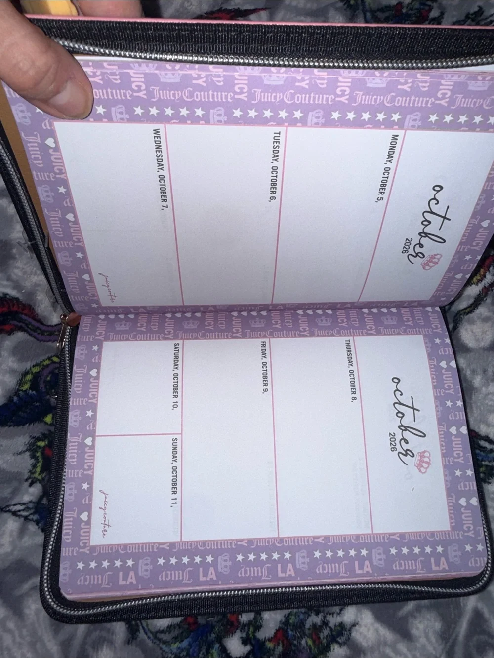 Juicy Couture Pink 2026-2027 Planner with Gold Crown Pen